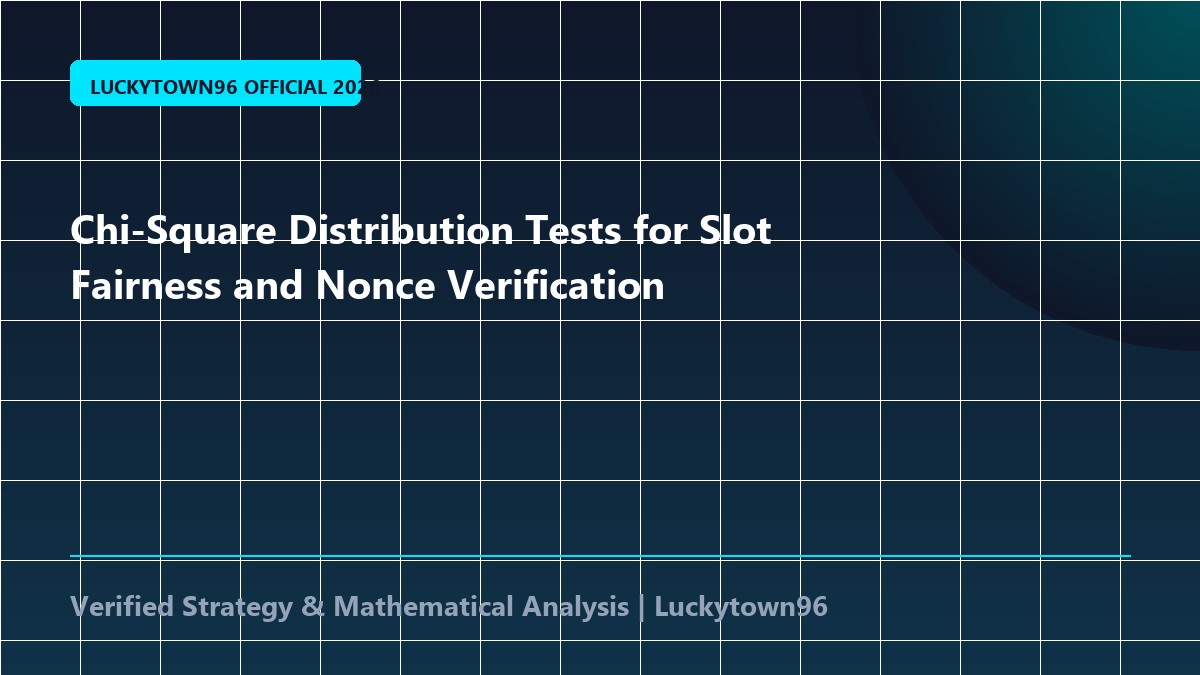 Chi-Square Distribution Tests for Slot Fairness and Nonce Verification
