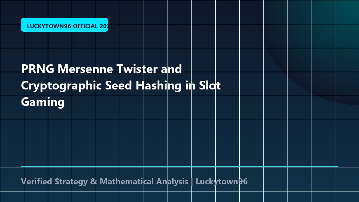 PRNG Mersenne Twister and Cryptographic Seed Hashing in Slot Gaming